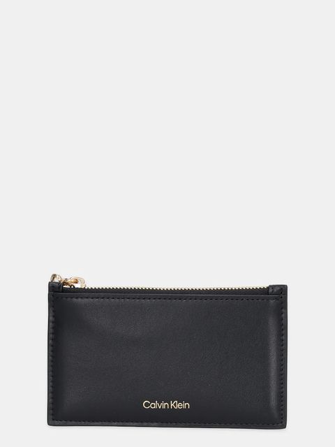 Calvin Klein portfel skórzany damski kolor czarny LV04F1076G - zdjęcie produktu nr 1