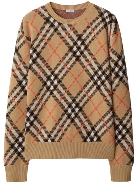 Burberry Vintage Check intarsia-knit jumper - Neutrals - zdjęcie produktu nr 1