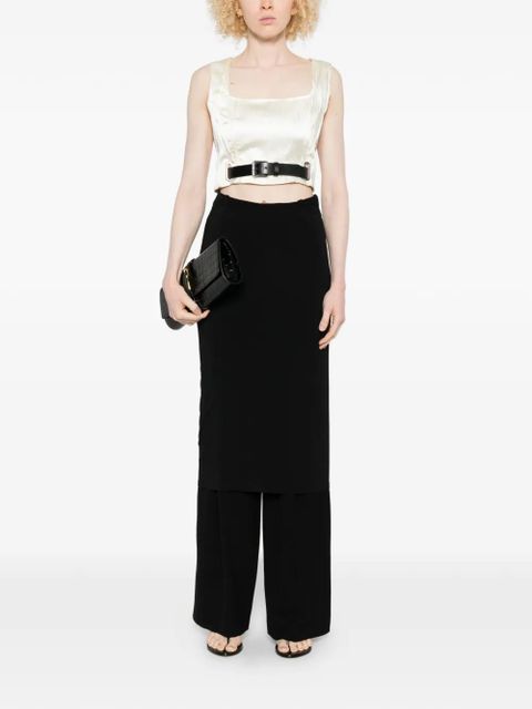 Sportmax belt square-neck top - White - zdjęcie produktu nr 2