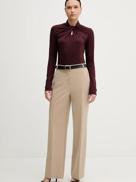 Sandro Ferrone longsleeve kolor bordowy z półgolfem S98YBFSENSO