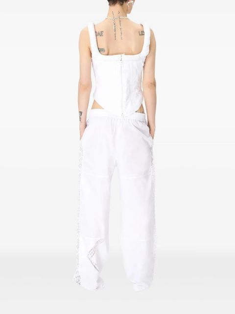 Marine Serre linen corset top - White