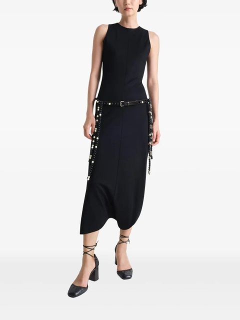 LEMAIRE twisted-hem midi dress - Black