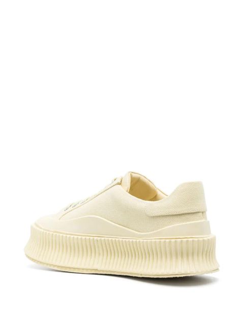 Jil Sander lace-up panelled sneakers - Yellow