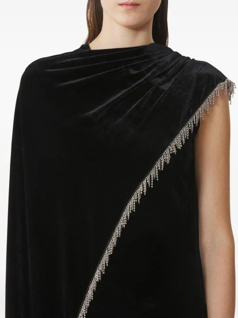 Lanvin draped embellished dress - Black