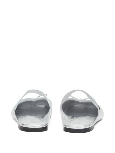 3.1 Phillip Lim bow-detail elasticated-strap mules - Silver