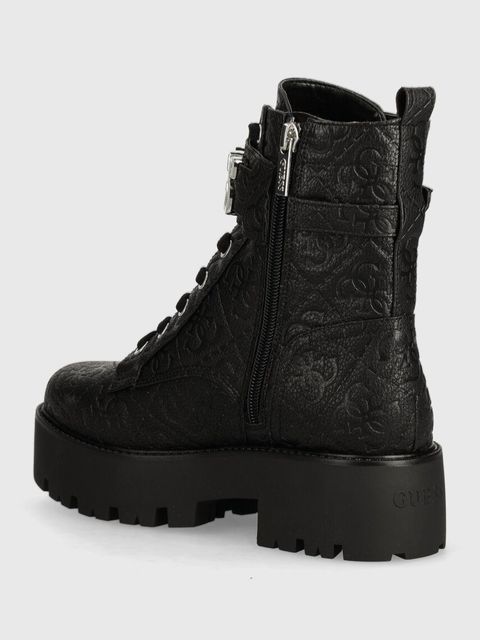 Guess workery VAIRES damskie kolor czarny na platformie FLTSOM FAL10