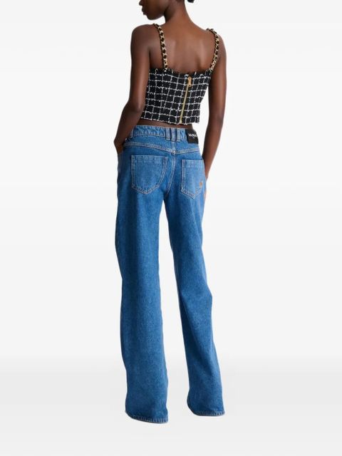 Balmain chain-strap tweed top - Black - zdjęcie produktu nr 2