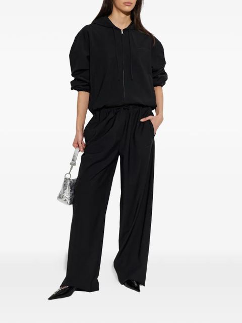 Alexander Wang drawstring-fastening logo-detail trousers - Black - zdjęcie produktu nr 2