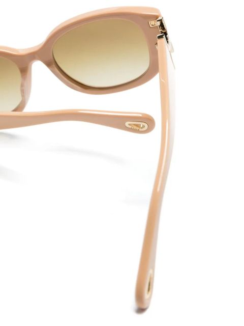 Chloé Eyewear rectangle-frame sunglasses - Neutrals