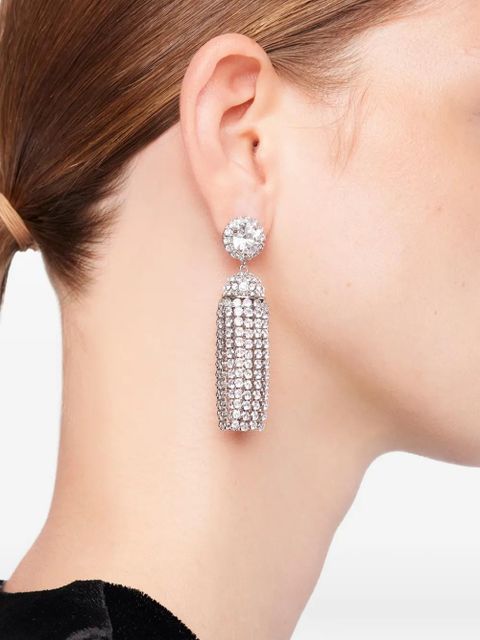 Rabanne crystal-embellishment tassel earrings - Silver - zdjęcie produktu nr 2