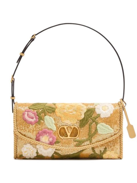 Valentino Garavani small DeVain embroidered shoulder bag - Neutrals - zdjęcie produktu nr 1