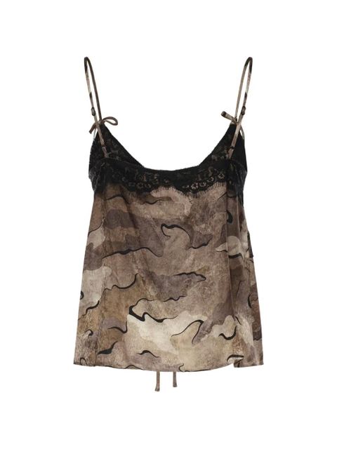 PINKO lace v-neck top - Brown - zdjęcie produktu nr 2