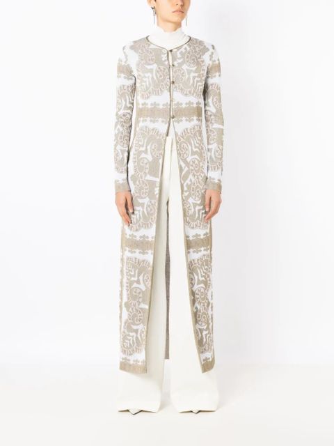 Valentino Garavani geometric-print metallic-finish cape - zdjęcie produktu nr 2