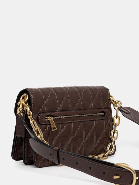 Coach torebka skórzana Chain Tabby Shoulder Bag With Quilting