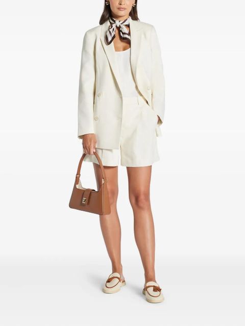 ANINE BING pleated-front tailored shorts - White