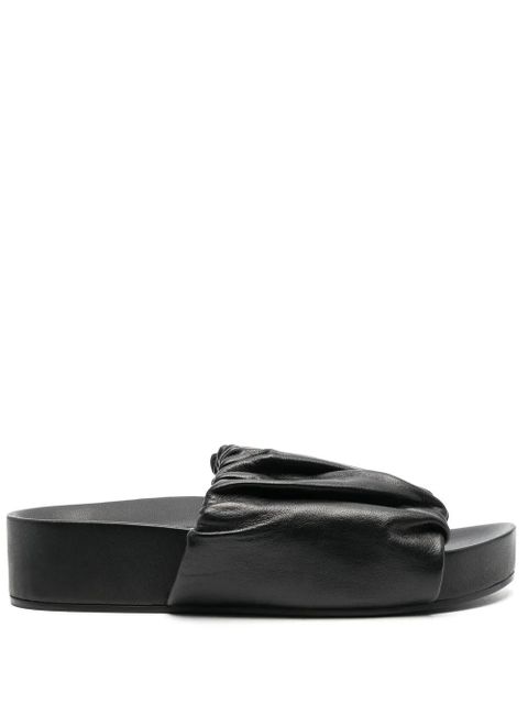 Jil Sander leather platform sandals - Black - zdjęcie produktu nr 1