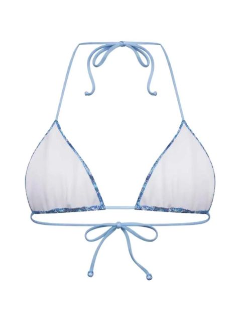 MC2 Saint Barth Leah wave-pattern bikini top - Blue - zdjęcie produktu nr 2