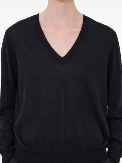 LouLou de Saison Julio V-neck cashmere sweater - Black
