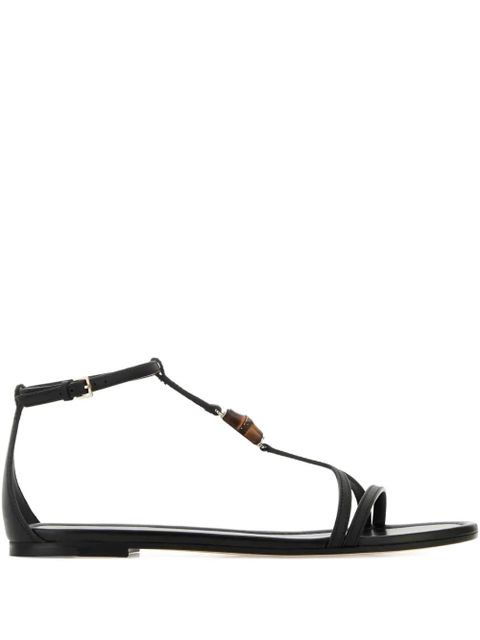 Gucci bamboo-detail leather sandals - Black - zdjęcie produktu nr 1