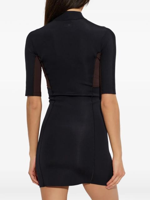 MM6 Maison Margiela zip-up panelled dress - Black