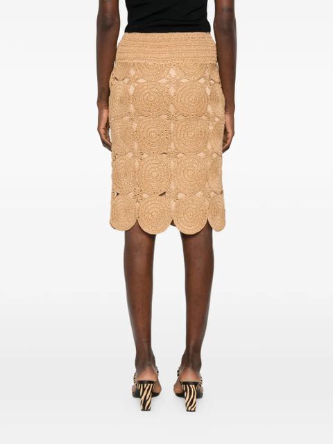 Simon Miller Beep Beep crochet midi skirt - Neutrals