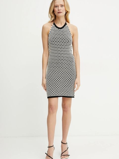 Simona Corsellini sukienka kolor czarny mini dopasowana P25CPABO07