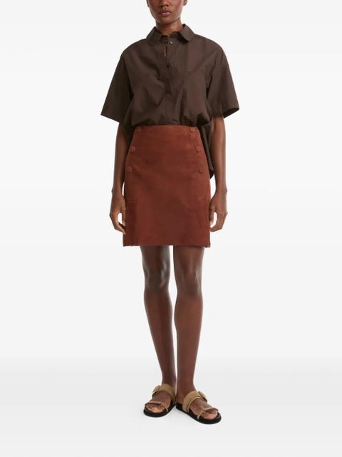 Yves Salomon button double-sided mini skirt - Brown - zdjęcie produktu nr 2