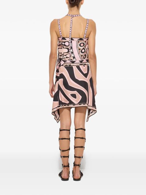 PUCCI Labirinto print silk scarf skirt - Black