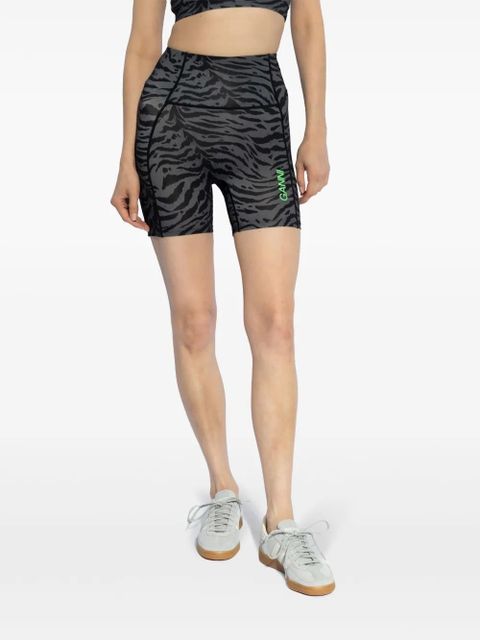 GANNI elastic short leggings - Grey