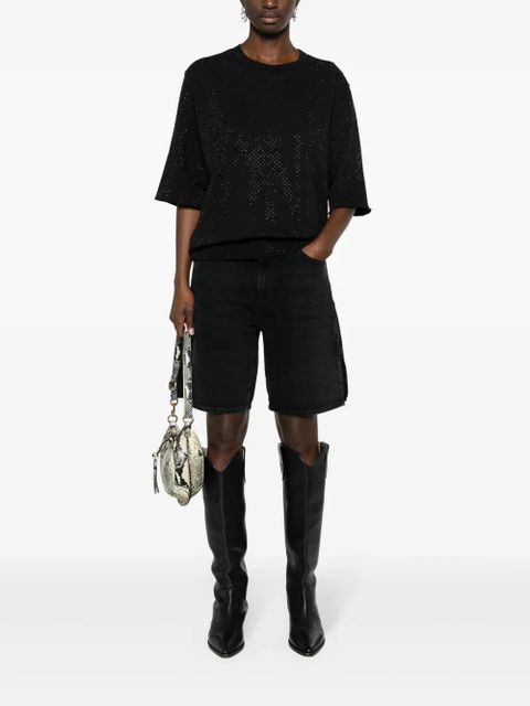 AGOLDE Vida high-rise denim shorts - Black