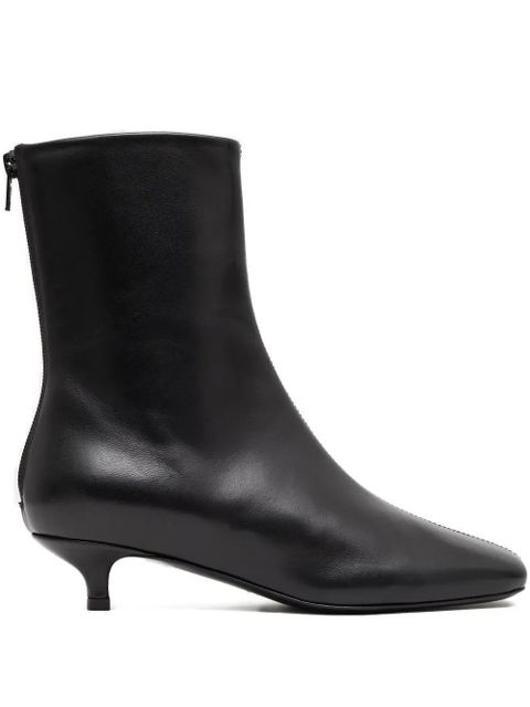 TOTEME rear-zip square-toe boots - Black - zdjęcie produktu nr 1