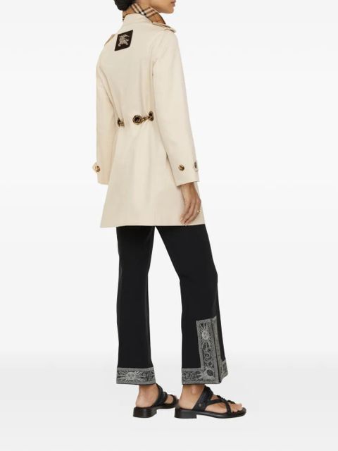 Burberry short gabardine Stonehaven car coat - Neutrals