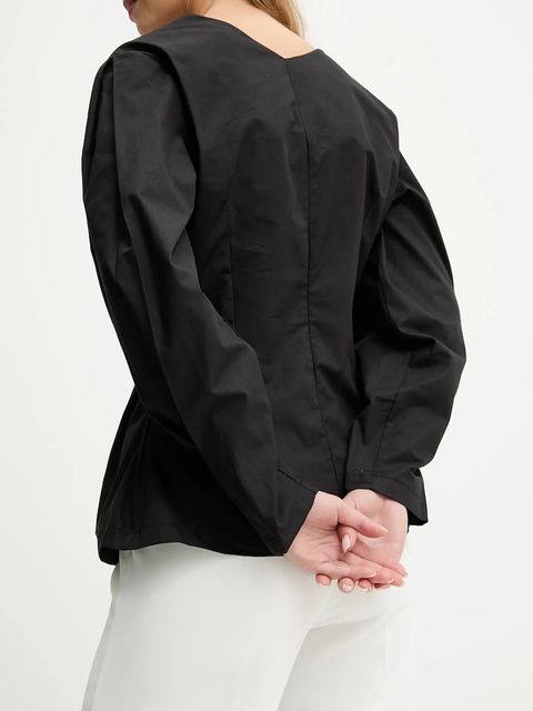 Answear.LAB koszula bawełniana damska kolor czarny regular