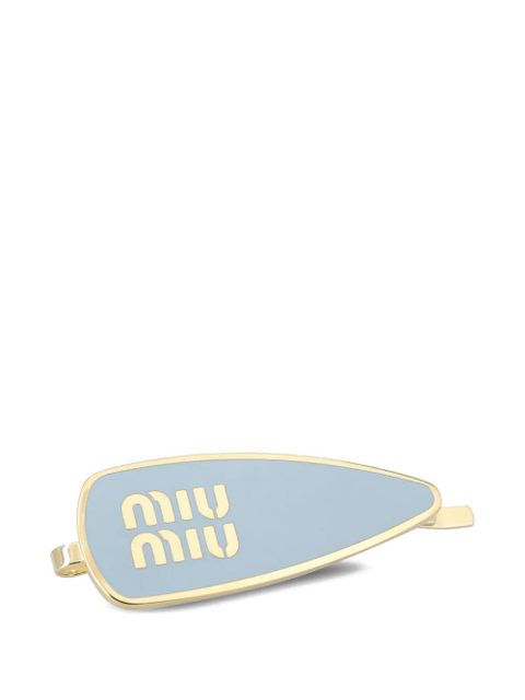 Miu Miu logo hair accessory - Gold - zdjęcie produktu nr 1