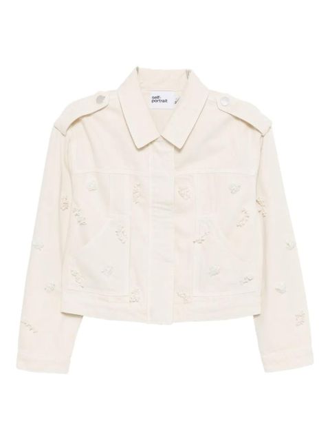 Self-Portrait beaded floral jacket - Neutrals - zdjęcie produktu nr 1