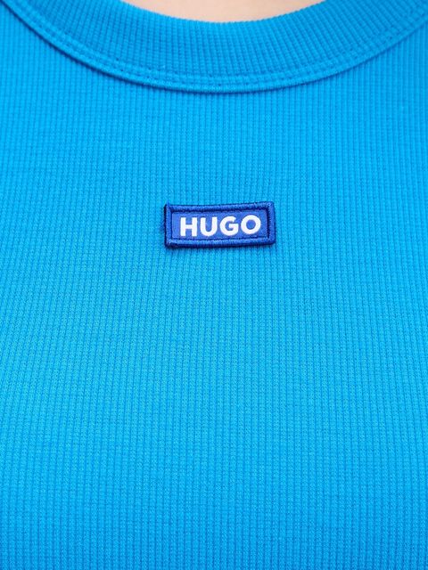 Hugo Blue t-shirt damski kolor turkusowy 50523924