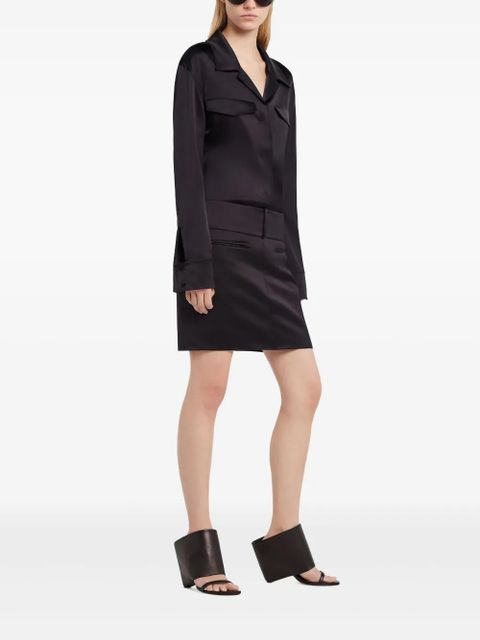 Courrèges satin shirt - Black