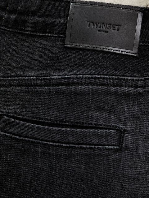 Twinset jeansy damskie kolor czarny 252TT2201