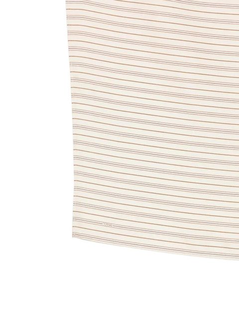 TOTEME striped silk scarf - Neutrals - zdjęcie produktu nr 2