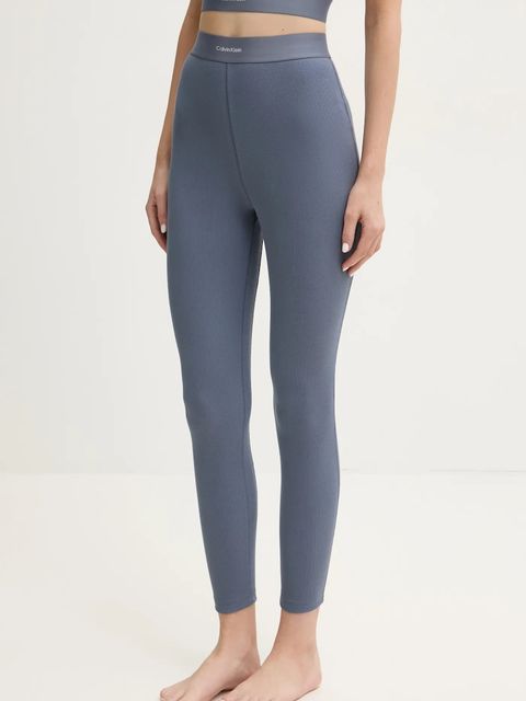 Calvin Klein Underwear legginsy lounge kolor niebieski gładkie 000QS7220E - zdjęcie produktu nr 1