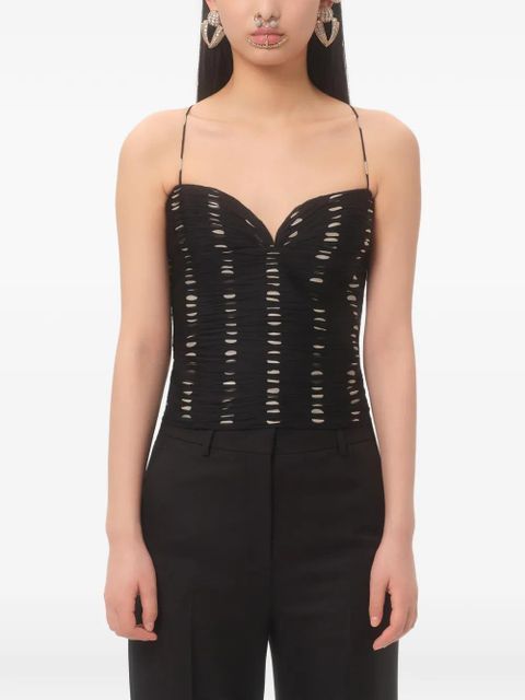 Valentino Garavani Plusdepois-print chiffon top - Black