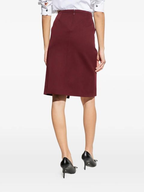 Versace logo-detail midi skirt - Red