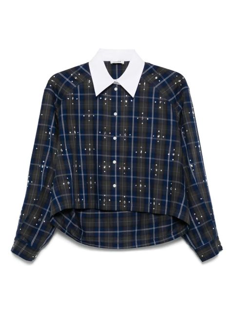 SANDRO checked shirt - Blue - zdjęcie produktu nr 1