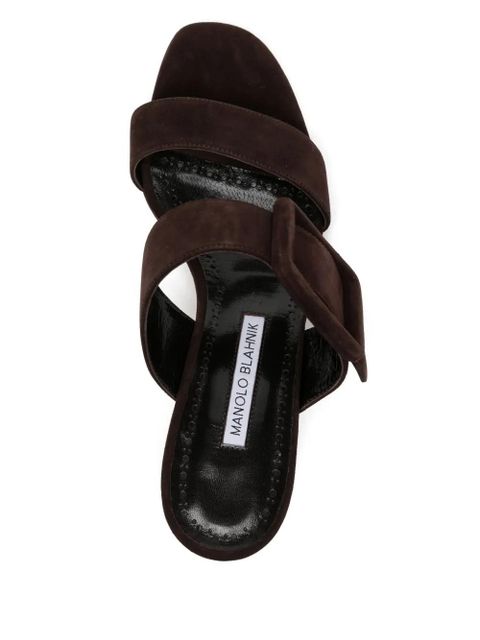 Manolo Blahnik 50mm Titubanew sandals - Brown