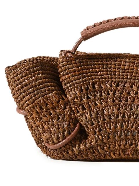 Hereu mini Arta crochet raffia tote bag - Brown - zdjęcie produktu nr 2