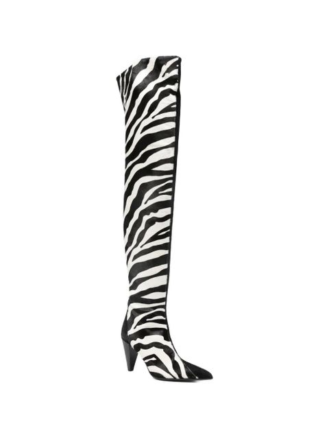 KHAITE zebra-print boots - White - zdjęcie produktu nr 2