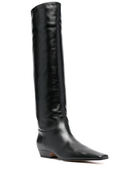 KHAITE The Marfa leather boots - Black
