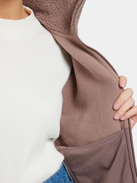 Didriksons bluza MELLA damska kolor brązowy gładka 505446