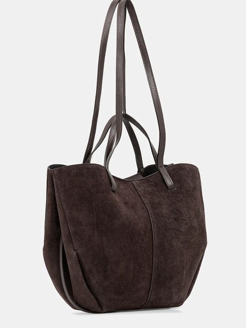 Answear.LAB torebka zamszowa kolor brązowy - zdjęcie produktu nr 2