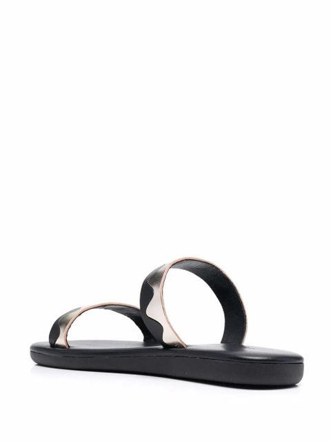 Ancient Greek Sandals Paralia zigzag-band leather sandals - Black - zdjęcie produktu nr 2